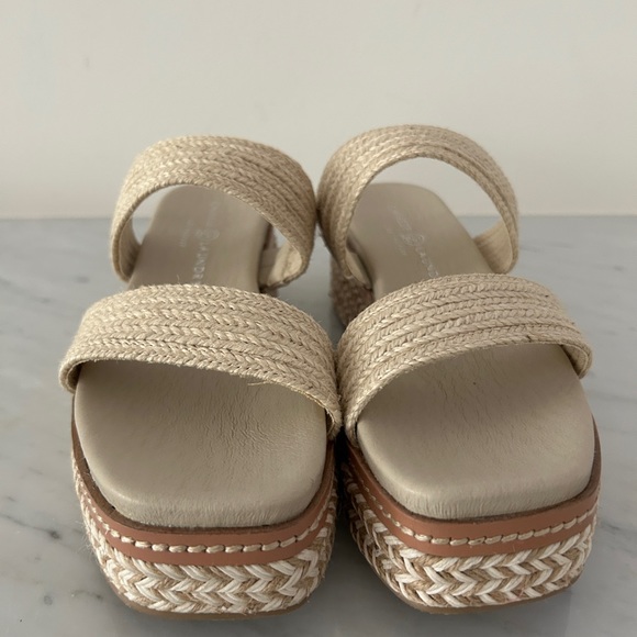 Chinese Laundry Shoes - Women’s Beige Braided Platform Slide Sandals